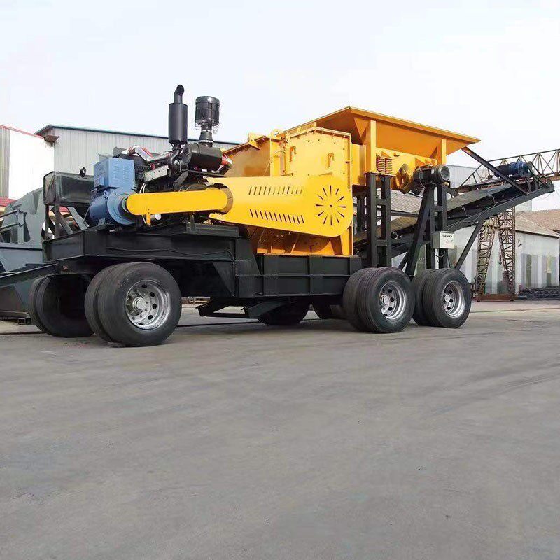 大型移动破碎机制砂机碎石机制沙机设备全套鹅卵石建筑垃圾粉碎机