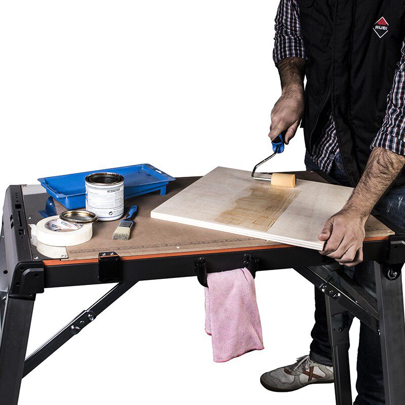 瑞比马凳脚手架折叠铝合金移动平台升降伸缩装修梯子家用多功能平