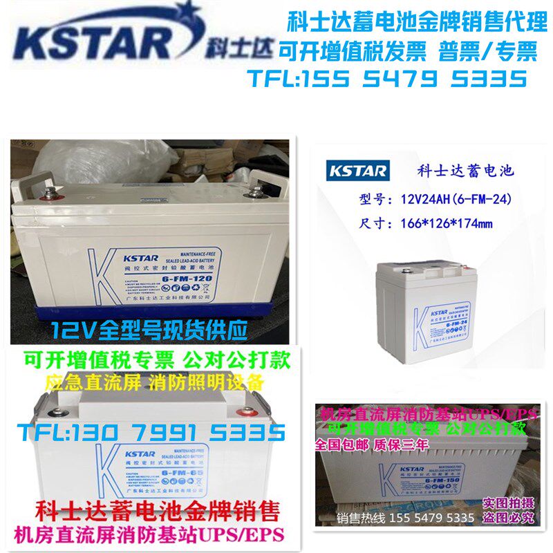 科士达蓄电池6-FM12-65/100直流屏计算机UPS/EPS应急电源12V38ah