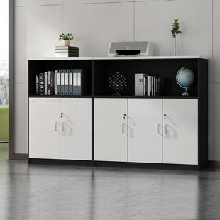 见贤文件柜简约矮柜办公室储物柜办公区隔断柜资料柜打印机收纳柜