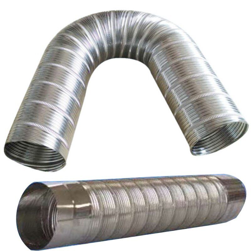 4寸正宗不锈钢管软管 排风管 波纹管 耐高温排气管 直径10cm管道