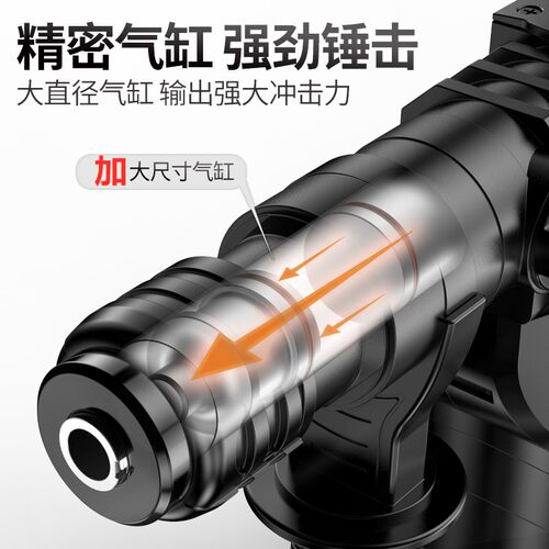 德国离合重型电锤垂捶大功率家用电镐稿充冲击气钻打墙机打墙转传