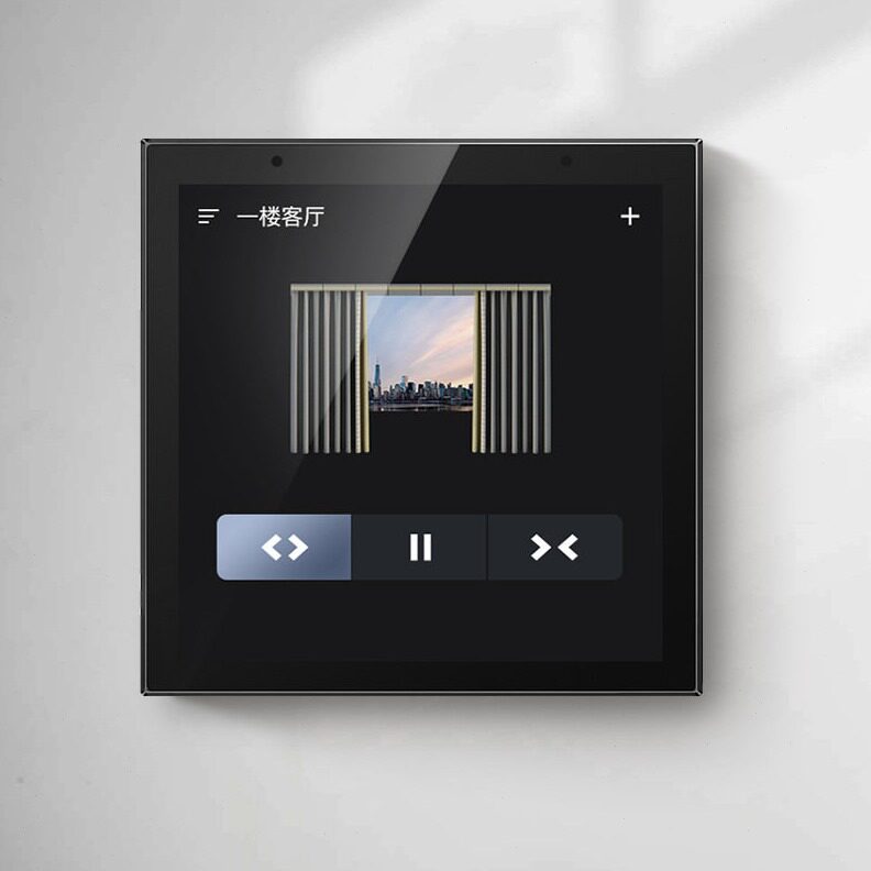 直销涂鸦智能4寸背景音乐智能中控主机自带zigbee网关可接2路有线