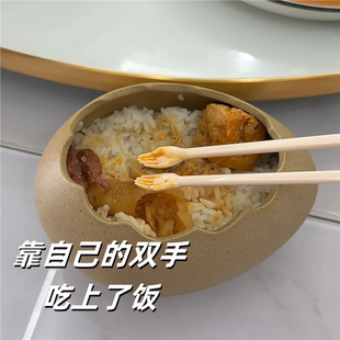 双手合十筷子学生家用趣味乞讨恩赐筷搞怪便携餐具 虔诚 筷子