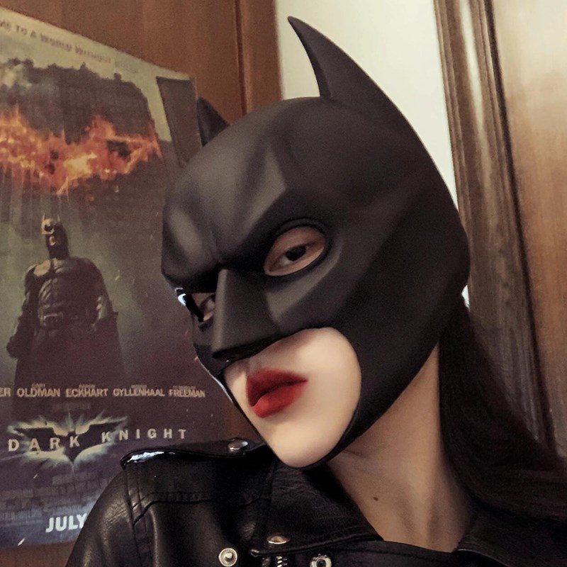 蝙蝠侠面具头套装扮batman男全脸饰面饰女万圣节cos表演道具装饰