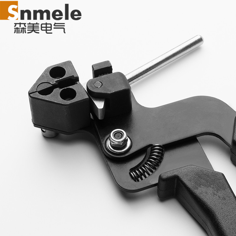 森美不锈钢扎带钳拉紧器剪刀工具自锁式扎带收紧器金属扎带打包机