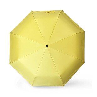 黄色折叠彩胶遮阳防晒防紫外线太阳伞学生高颜值纯色雨伞晴雨两用