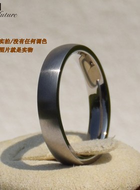 男女戒指素圈高级感个性戒指时尚纯钛男女指环情侣对戒拉丝不掉色