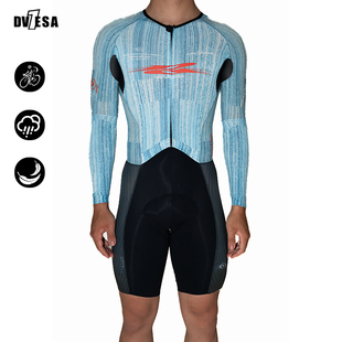 DVESA骑行服男款长袖赤潮系列公路车连体骑行服女款速干透气男士