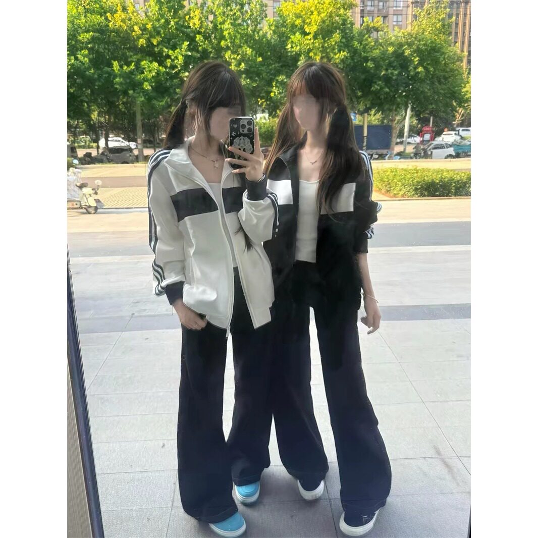 已出货薄款加绒原版做工三条织带华棉复合卫衣男女同款