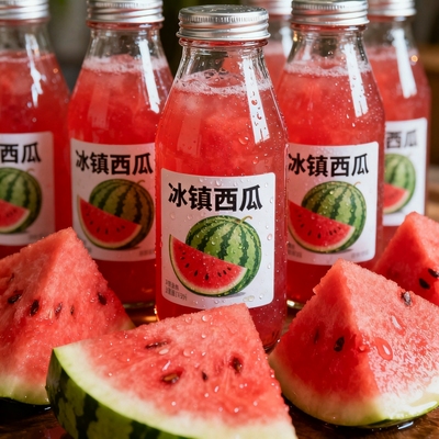 【四季畅饮】10瓶冰镇西瓜风味饮料清爽解腻宿舍常备小饮料礼盒装