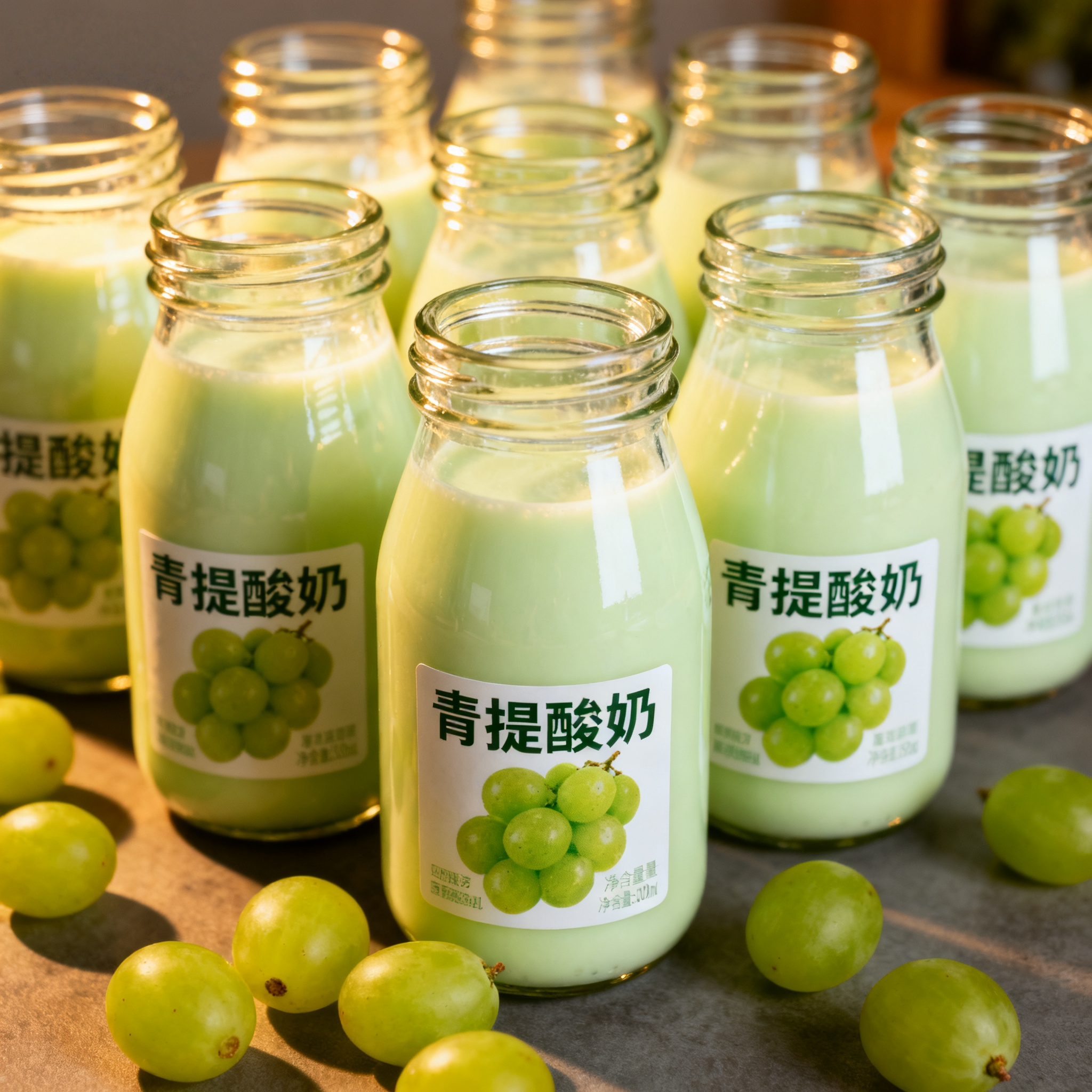 热销青提酸奶风味饮品220ml*瓶营养早餐整箱秋冬饮品现货新日期