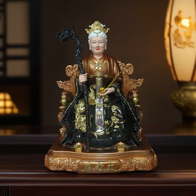 黑老太太神像铁刹山黑奶奶摆件