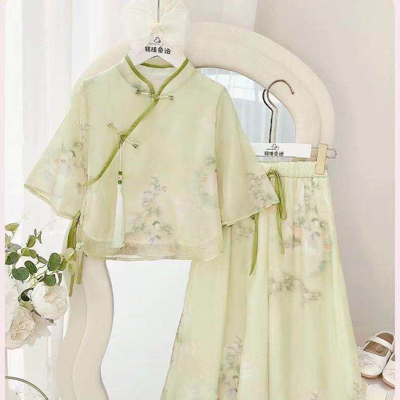 女童汉服套装夏装2024夏