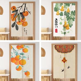 门帘中国风家用卧室挂帘厕所半帘装 中式 饰布帘入户玄关流苏隔断帘