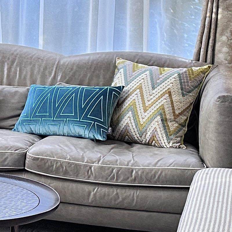 北欧抱枕科技布沙发靠垫客厅腰枕灰金色大号腰靠包腰垫轻奢靠枕套