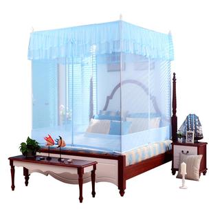 皇博蚊帐三门式 ??加密加厚1.2公主风1.8m床纹帐1.5米双人 拉炼 炼