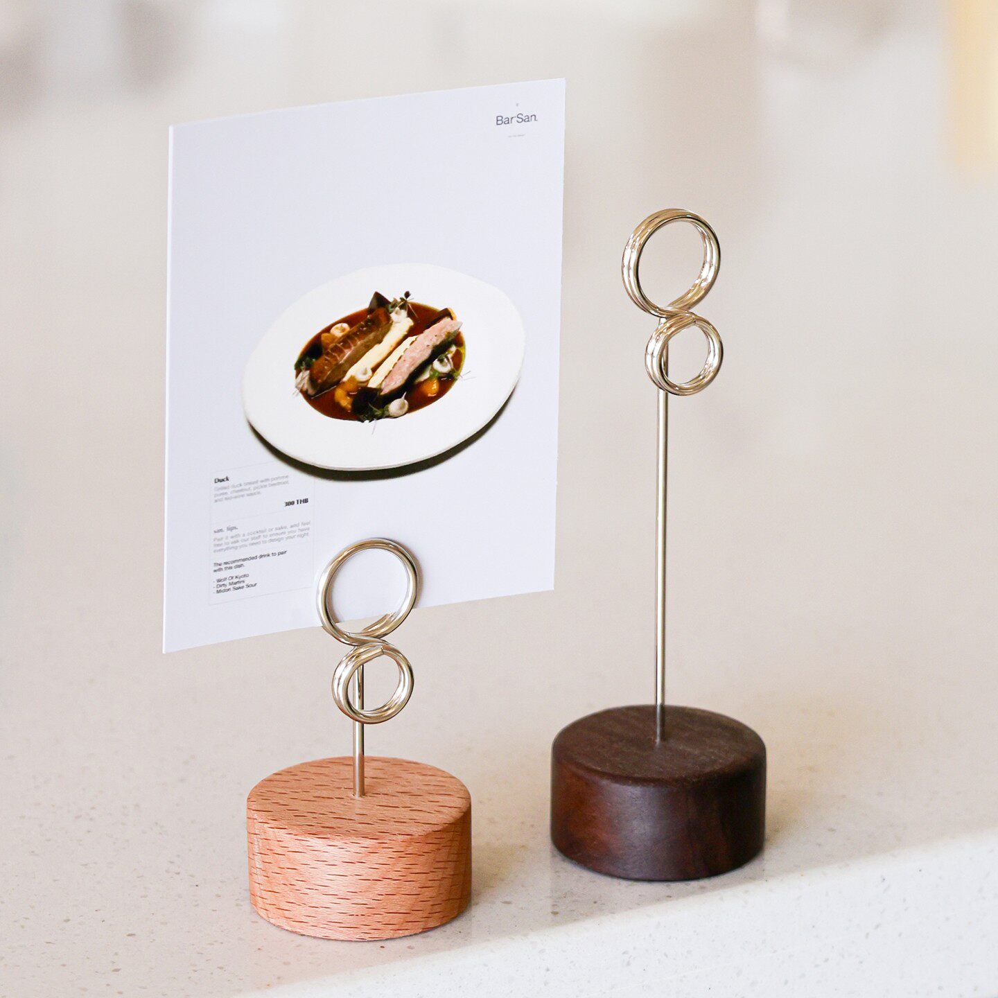 实木标签夹子立式桌牌立牌小台卡台签价格牌标价牌餐饮餐厅菜品名称小