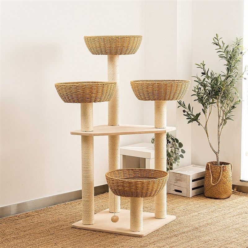 多猫家庭猫窝猫树一体猫爬架藤编攀爬布偶大O猫肥猫多层剑麻编织,宠物/宠物食品及用品,猫爬架,淘宝优惠券,粉丝福利购,淘宝优惠卷