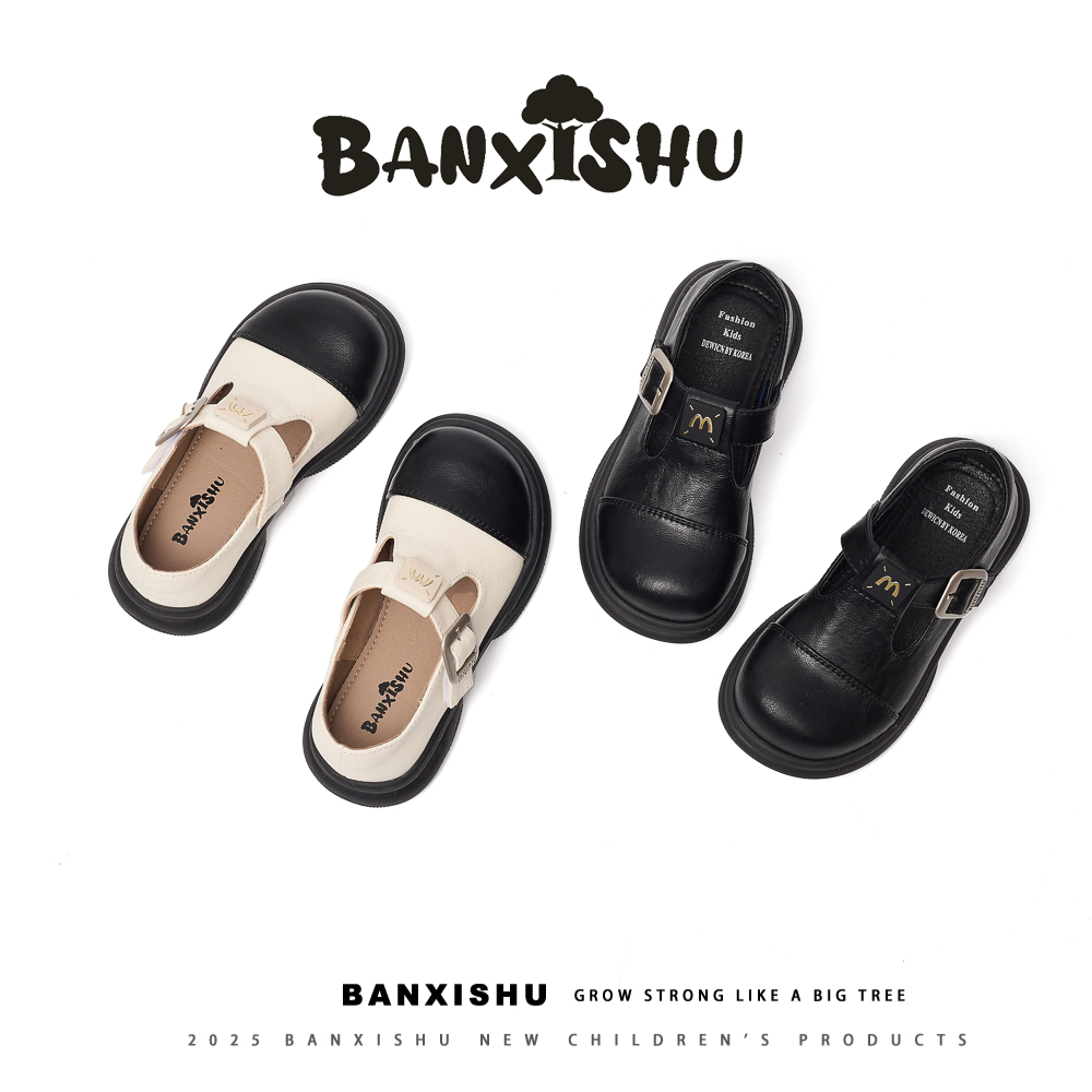 女童小皮鞋英伦风百搭厚底