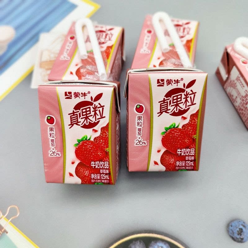 8月新日期蒙牛小真果粒125m含乳饮料