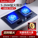 荣事达燃气灶厨房家用双灶猛火台嵌两用煤气灶定时双头节能炉具