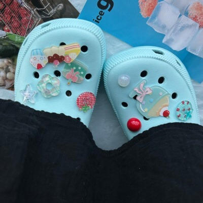 海盐蛋糕清新夏日洞洞鞋扣配饰