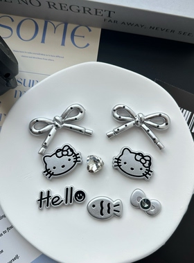 原创洞洞鞋鞋花hello kitty系列鞋花可拆卸diy配饰适配crocs鞋扣