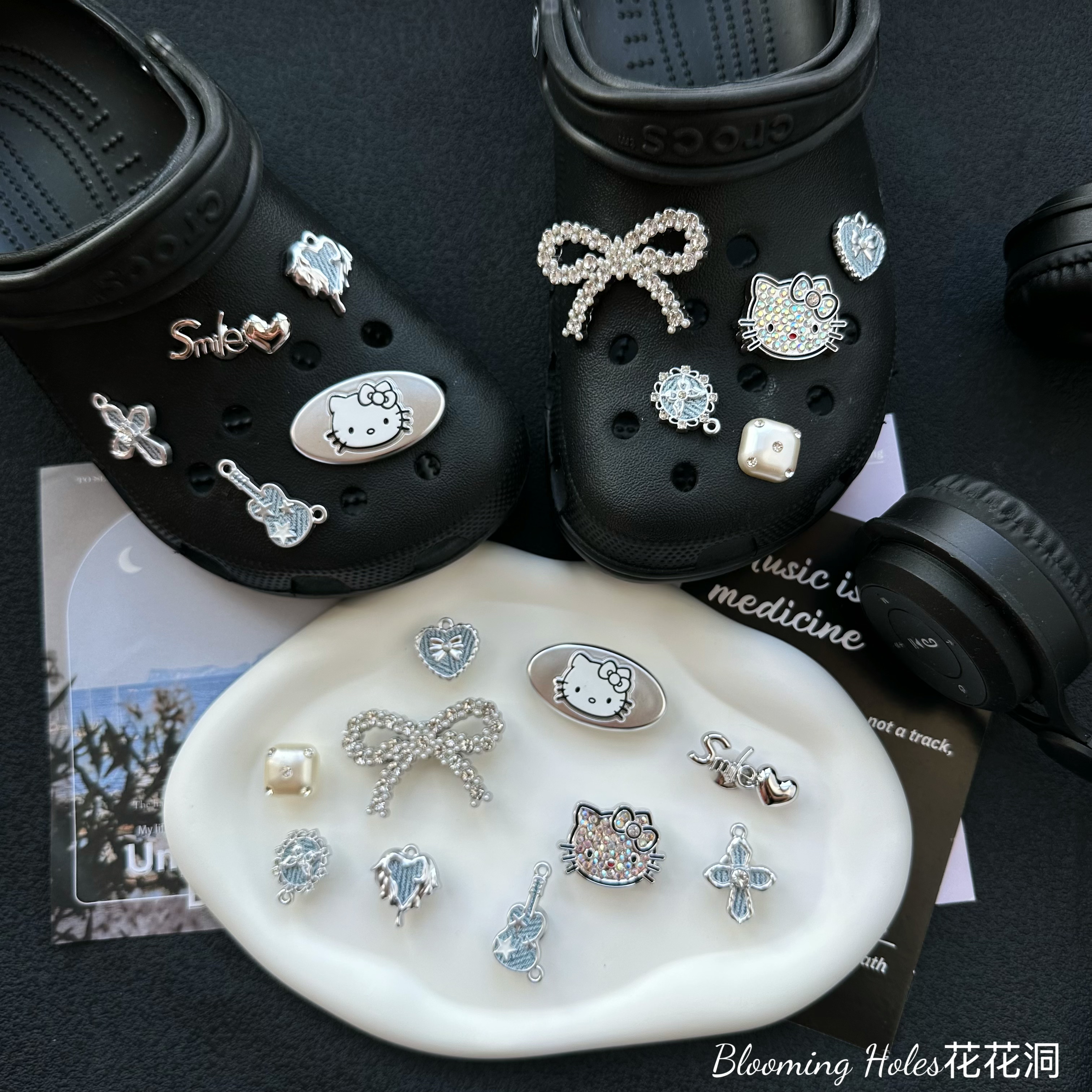 HelloKitty立体鞋花crocs鞋扣图片