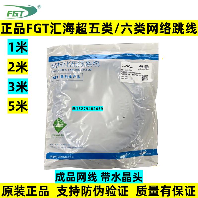 FGT汇海超五类网线六类非屏蔽RJ45千兆网络跳线5/6类电脑成品跳线