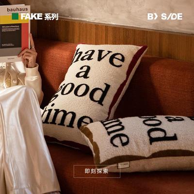 BY SIDE 祝你愉快 法式中古刺绣抱枕高级设计感客厅沙发靠垫腰枕