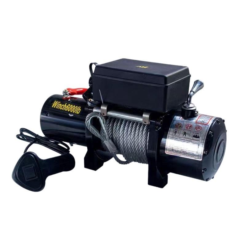 12v24v电动绞盘汽车牵引电动葫芦随车车载提升机钢丝绳吊机卷扬机