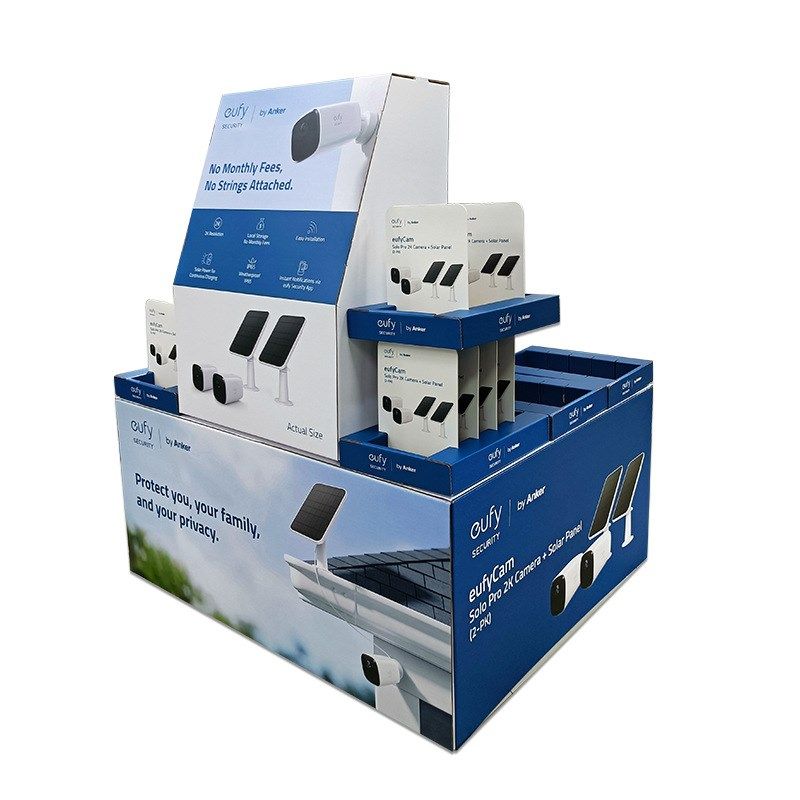 sm瓦楞纸展示盒 costcoPDQ堆头 沃尔玛pdq商超整托预包纸货架