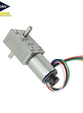 ZGY-370B 涡轮蜗杆直流减速减速电机霍尔编码器低噪音24V调速马达