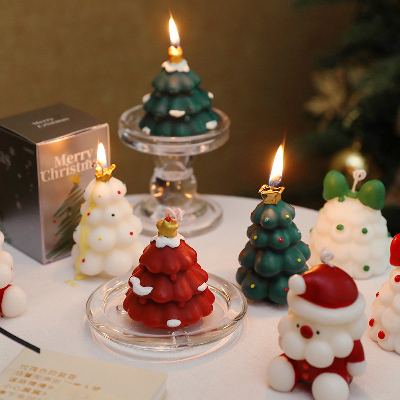 圣诞节礼物香薰蜡烛 ins圣诞树氛围感摆件浪漫平安夜新年伴手礼