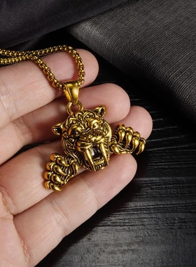 欧美时尚健身钛钢男士女士钛钢不锈钢链条项链男女吊坠挂坠饰品