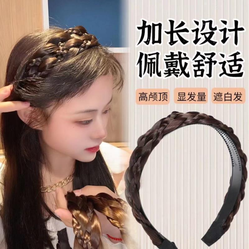 新款夹心辫假发麻花辫发箍女头箍假发发箍