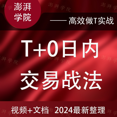 日内交易战法T+0股票技术分析短线波段高抛低吸操盘手分时做T教程