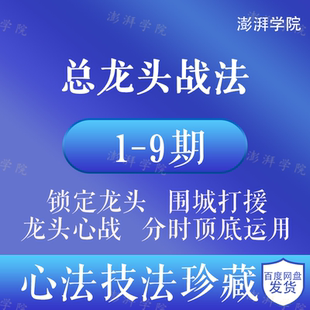 炒股票总龙头战法合集从结构角度看龙头思维逻辑股票教程合集大