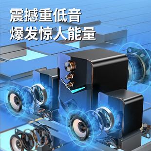 电脑音响家用笔记本小型音箱有线桌面低音炮喇叭影响 赛达台式