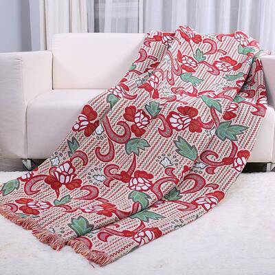 家用保暖Dulcis沙发毯棉线毯三层加厚双面床全盖沙发巾现货