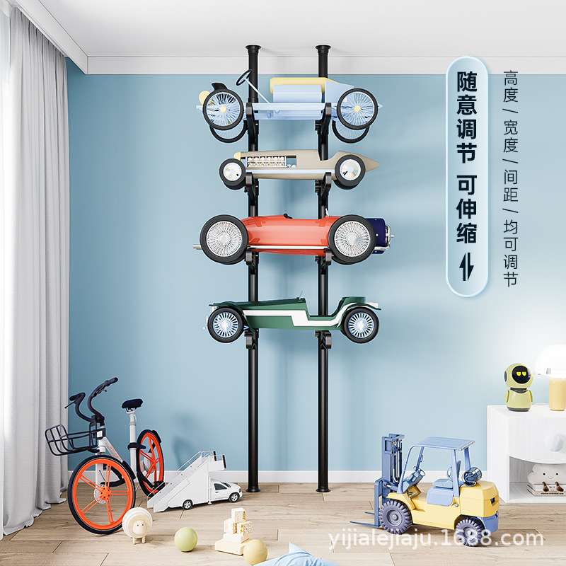 儿童玩具收纳架顶天立地落地展示架多层家用置物公仔分类整理柜