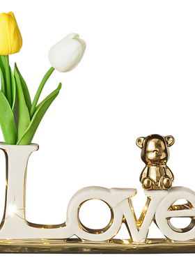 入门钥匙收纳摆件轻奢客厅家居玄关隔断柜电视酒柜兔子装饰品