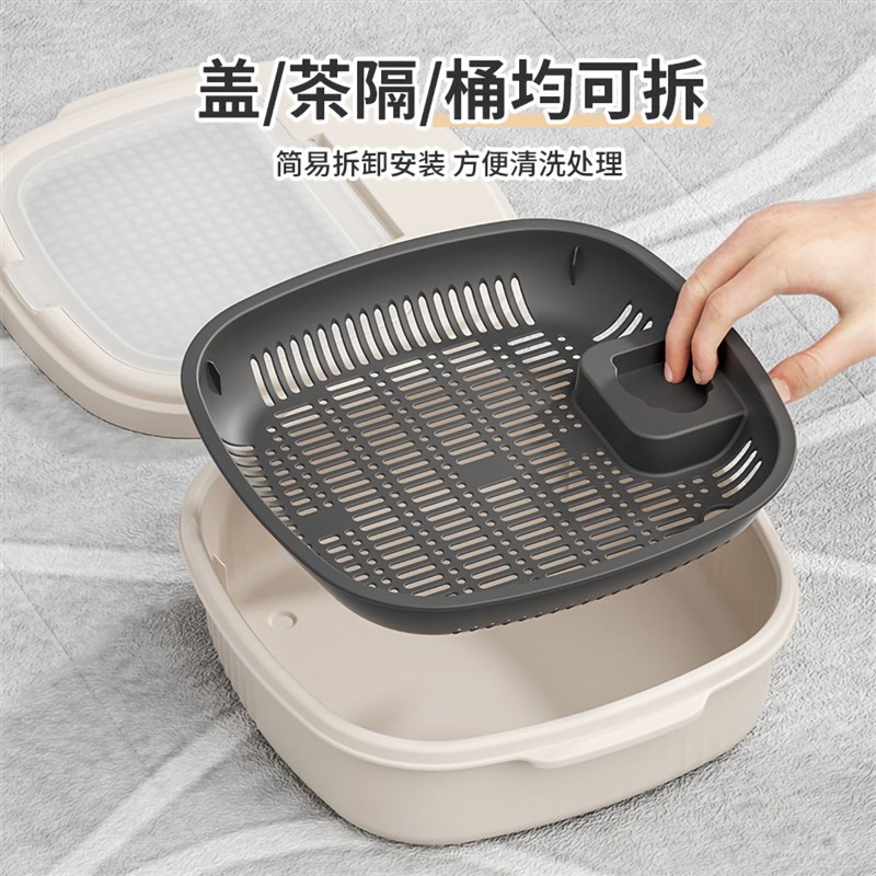 茶水桶茶桶废水桶茶水分离垃圾桶小号茶盘排水桶扁接水桶矮茶渣桶