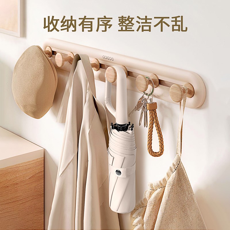 环扣便携折叠雨伞手动学生上学加固加厚大号创意晴雨两用遮阳