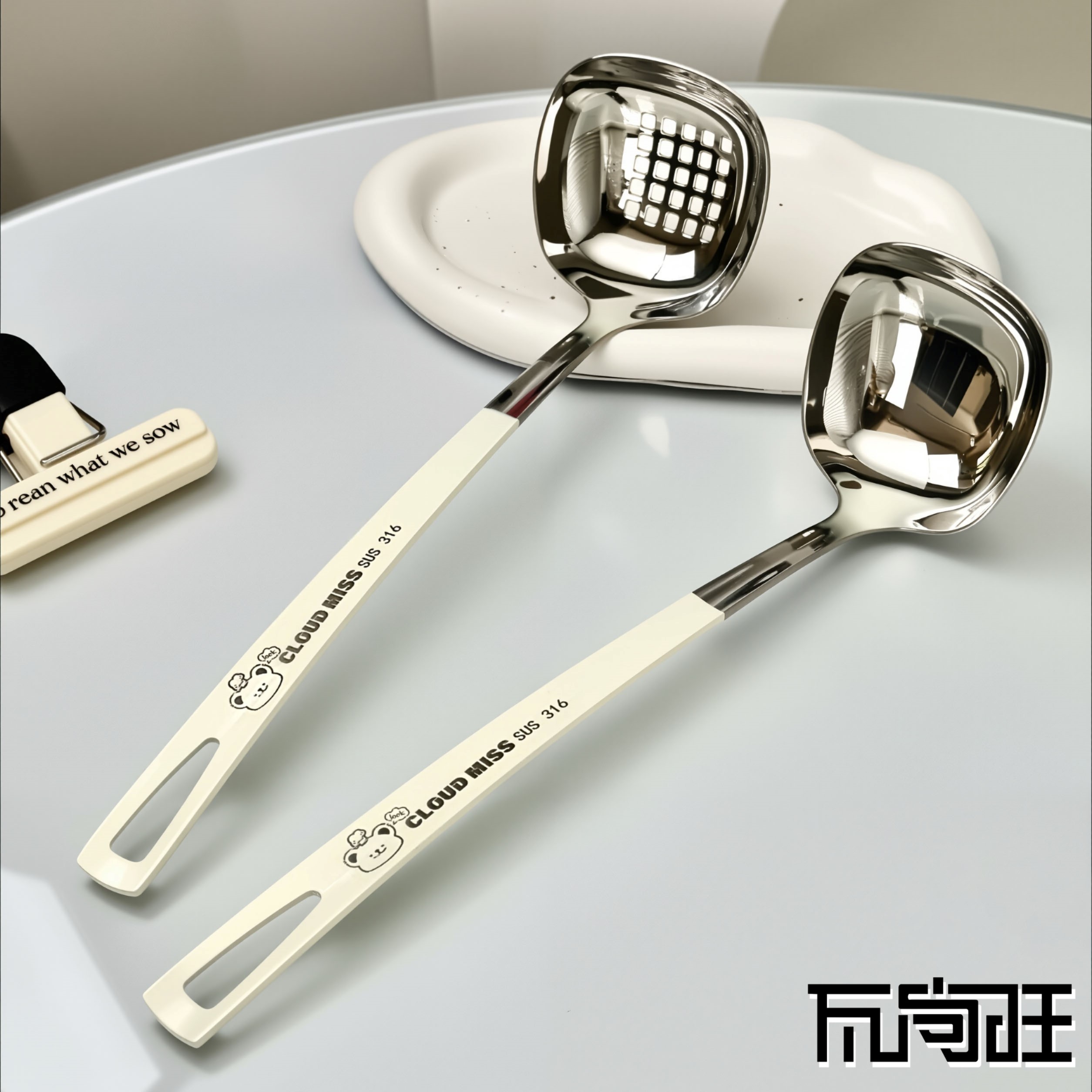 挖到宝啦这个方头汤勺真的很精致