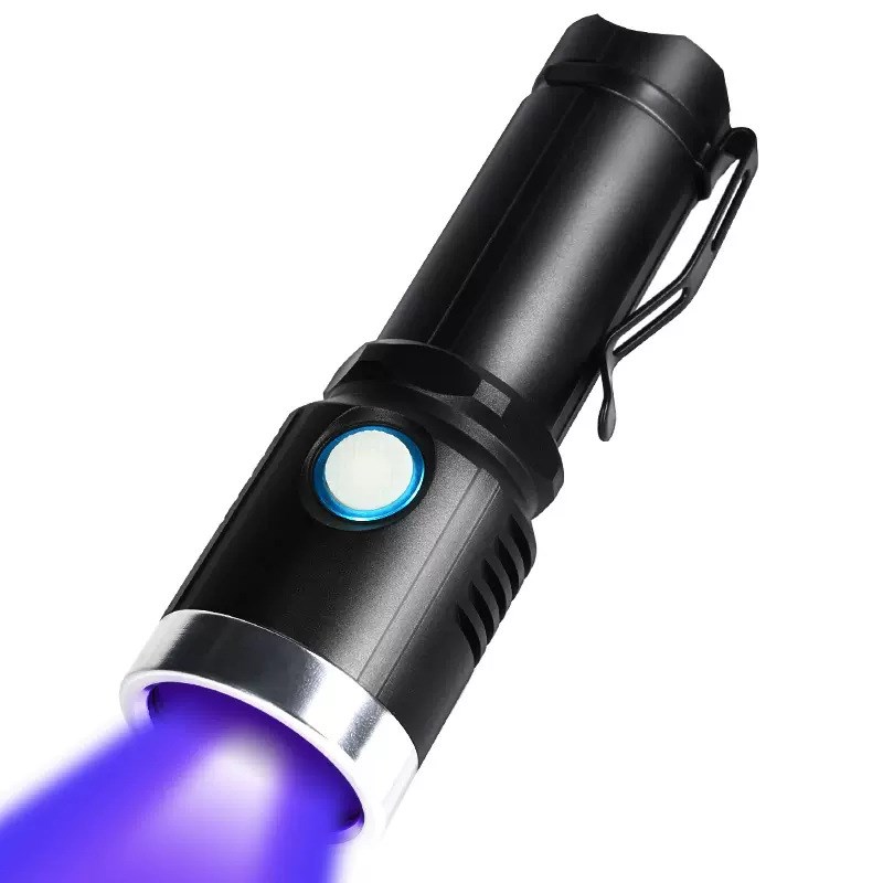 UV黑镜过滤紫光灯20W大功率365nm荧光检测手电筒验钞防伪鉴定猫藓