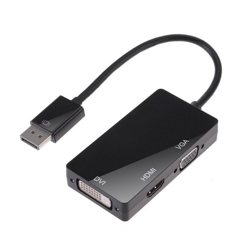 标准dp转hdtv dvi vga三合一转接头  大dp to hdtv dvi vga转接线