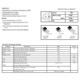 IRFB3207 FB3207 IRFB3207Z IRF3207 180A75V 直插 场效应管全测