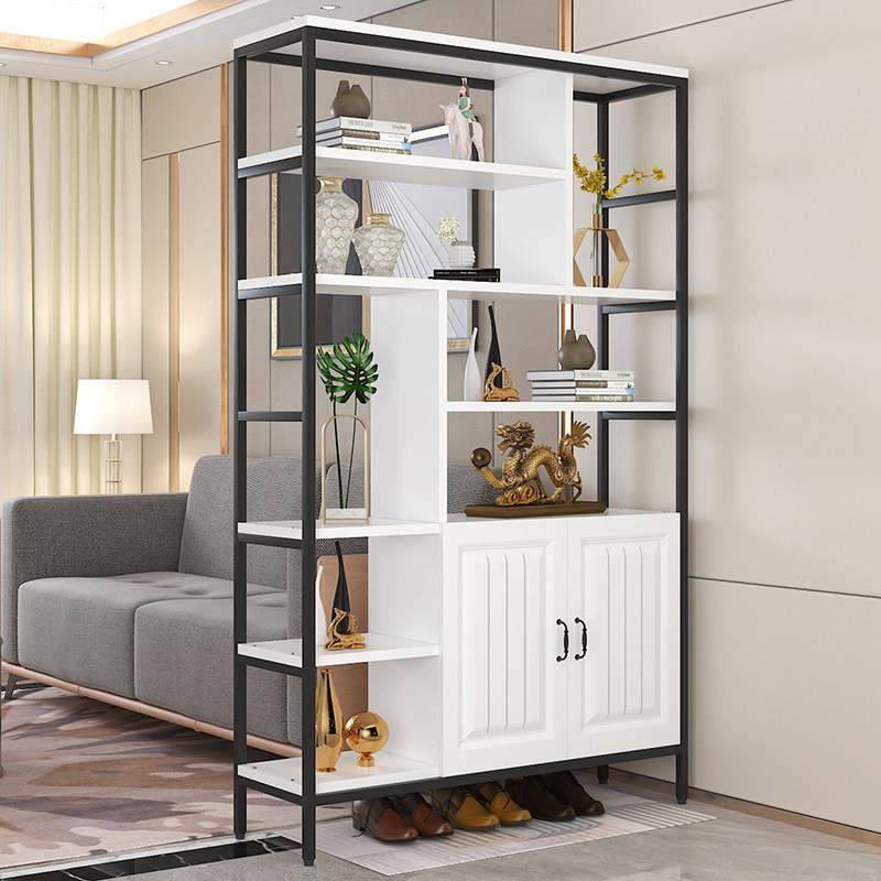 简约现代博古柜多宝阁玄关家用茶架子进门双面客厅展示柜中式隔断